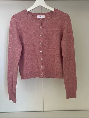 Pink Button Cardigan Sweater